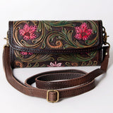 American Darling Wallet Hand Tooled Genuine Leather Western Women Bag | Handbag Purse Wristlet Travel Clutch