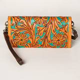 American Darling Wallet Hand Tooled Genuine Leather Western Women Bag | Handbag Purse Wristlet Travel Clutch