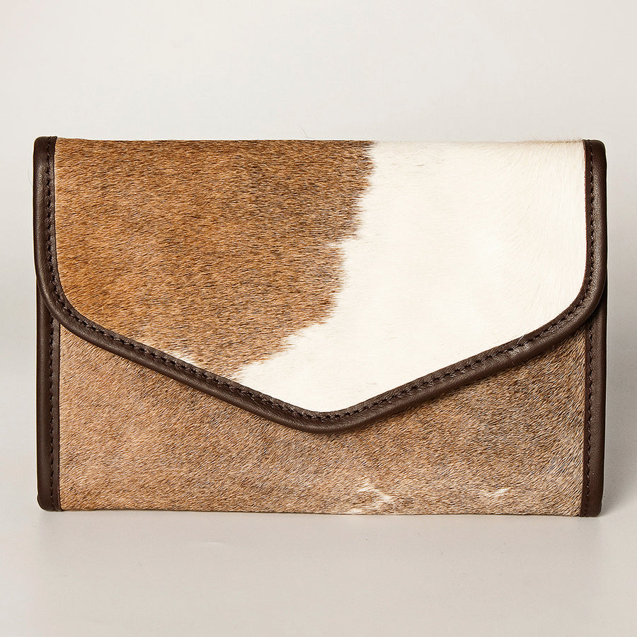 American Darling Women's Hair-On Cowhide Jewelry Case Eco-Friendly Vegetable-Tanned Genuine Leather Well-compartmentalized