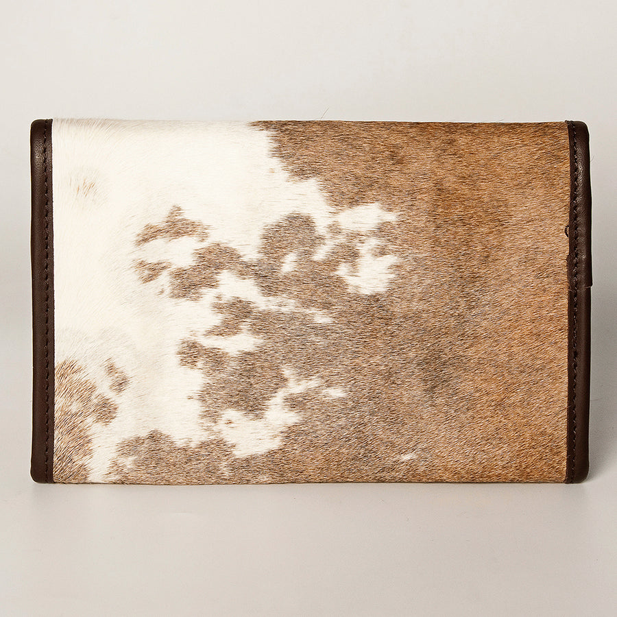 American Darling Women's Hair-On Cowhide Jewelry Case Eco-Friendly Vegetable-Tanned Genuine Leather Well-compartmentalized