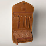 American Darling Jewelry Case Hand Tooled Genuine Leather Western Women Bag | Organizer Box for Travel