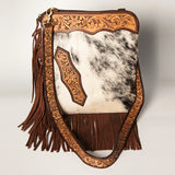 American Darling Chaps Bag Hand Tooled Hair-On Genuine Leather Western Women Handbag Purse | for Cute