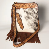 American Darling Chaps Bag Hand Tooled Hair-On Genuine Leather Western Women Handbag Purse | for Cute