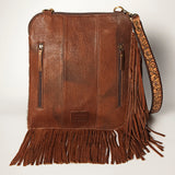 American Darling Chaps Bag Hand Tooled Hair-On Genuine Leather Western Women Handbag Purse | for Cute