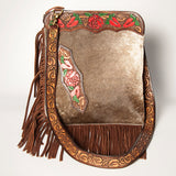 American Darling Chaps Bag Hand Tooled Hair-On Genuine Leather Western Women Handbag Purse | for Cute
