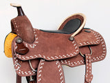 Comfytack Western Horse Saddle Genuine Leather Trail Roping Ranch Tack Set