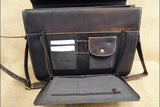 Rugged Leather Portfolio Briefcase