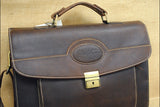 Rugged Leather Portfolio Briefcase