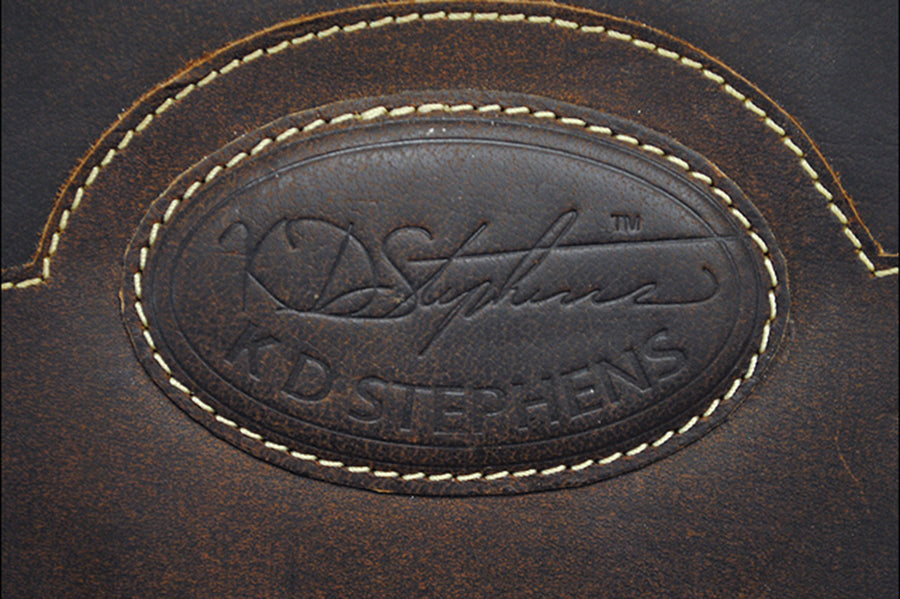 KD Stephens Rugged Leather Laptop Business Easy Access Briefcase