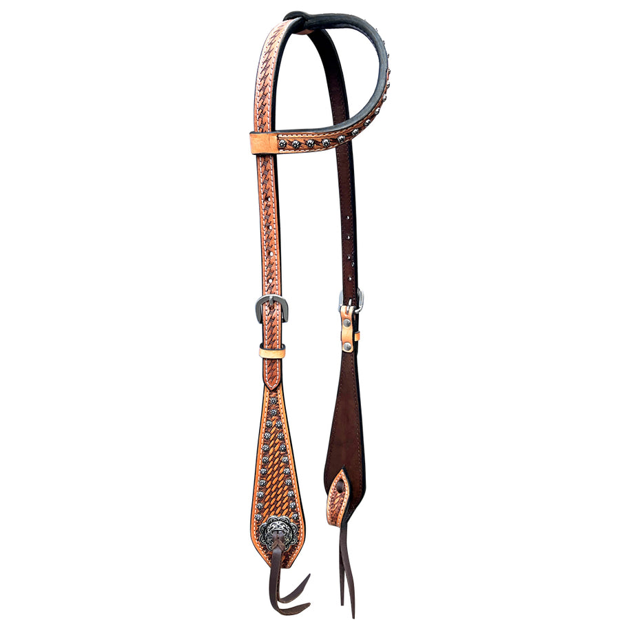 Bar H Equine American Leather Horse Saddle Tack One Ear Headstall | Browband Headstall - Uhorse