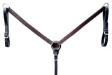 Bar H Equine Genuine Western American Leather Horse Premium Headstall & Breast Collar Set