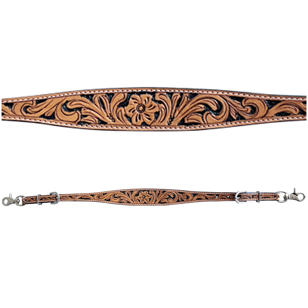 Bar H Equine Genuine Western American Leather Horse Premium Headstall & Breast Collar Set