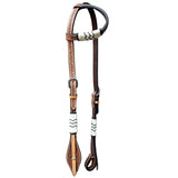 Bar H Equine American Leather Horse Saddle Tack One Ear Headstall | Breast Collar Browband Wither Strap Set BER279