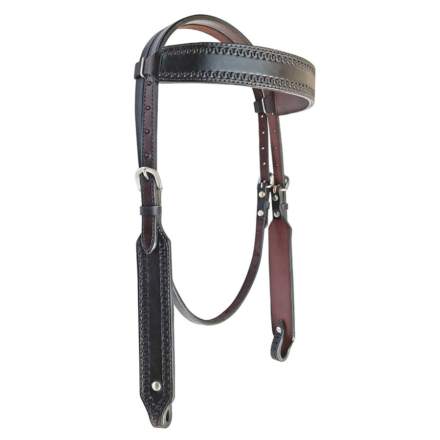 Bar H Equine Genuine Western American Leather Horse Headstall - Uhorse