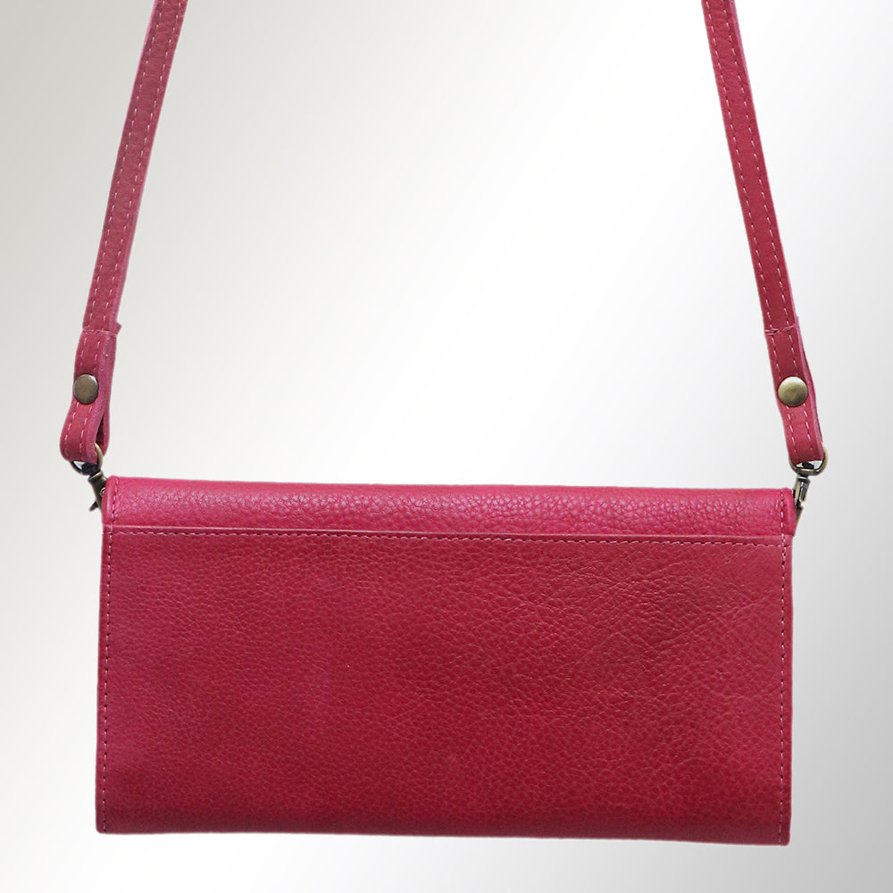 American Darling Wallet Hair on Full Grain Genuine Leather Western Women Bag | Handbag Purse Travel Clutch