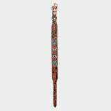 HILASON Western Style Beaded American Leather Pet Dog Collar