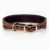 HILASON Western Style Beaded American Leather Pet Dog Collar