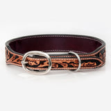 HILASON Western Style Beaded American Leather Pet Dog Collar