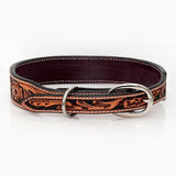 HILASON Western Style Beaded American Leather Pet Dog Collar
