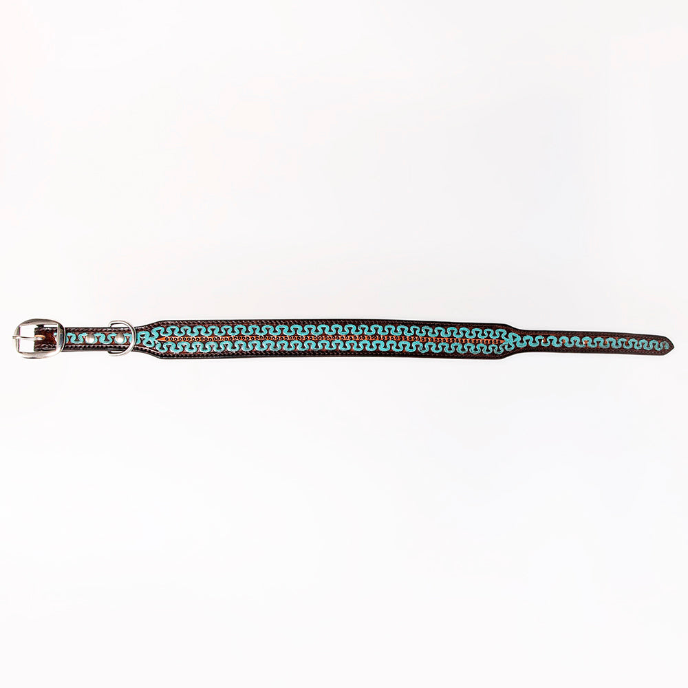 HILASON Western Genuine Leather Heavy Duty Hand Painted Dog Collar