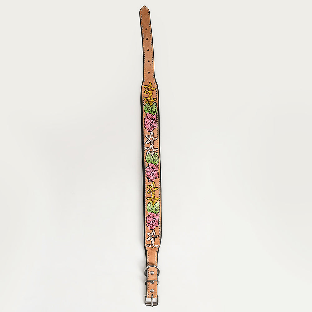 HILASON Western Genuine Leather Heavy Duty Hand Painted Dog Collar