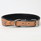 HILASON Western Genuine Leather Heavy Duty Hand Painted Dog Collar