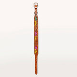 HILASON Western Genuine Leather Heavy Duty Dog Collar Floral Tooled