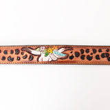HIlason Genuine Leather Dog Collar Hand Tooled