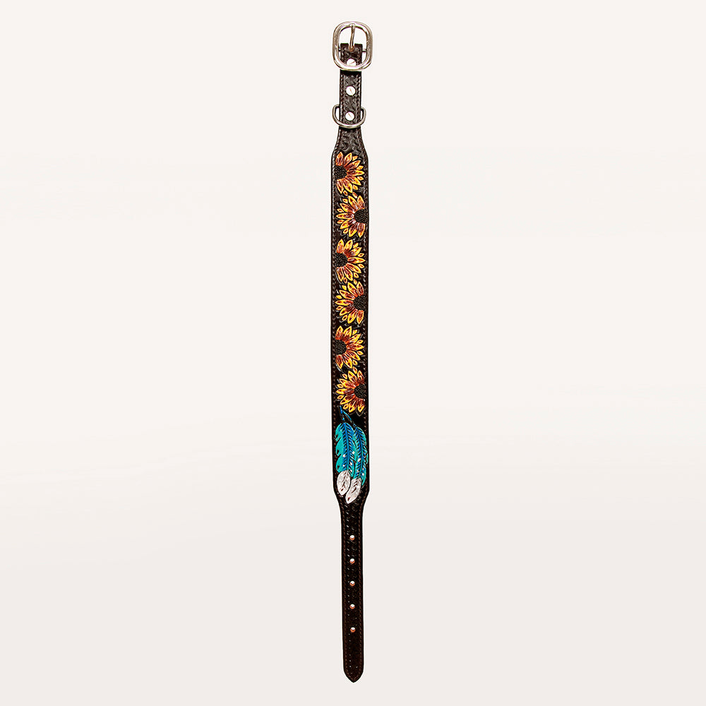 HILASON Western Genuine Leather Heavy Duty Hand Painted Dog Collar