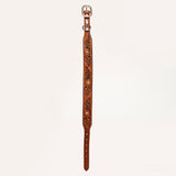 HIlason Genuine Leather Dog Collar Hand Tooled