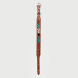 HILASON Western Genuine Leather Heavy Duty Hand Painted Dog Collar
