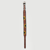 HILASON Western Genuine Leather Heavy Duty Hand Painted Dog Collar