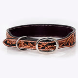 HILASON Western Style Beaded American Leather Pet Dog Collar