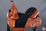 HILASON 15 Treeless Western Trail Barrel Racing American Leather Saddle | Horse for Horses