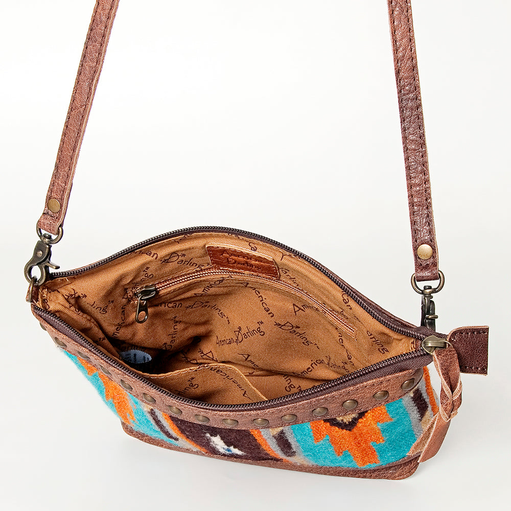American Darling Cross Body Saddle Blanket Genuine Leather Western Women Bag Handbag Purse | Travel Bags College Casual