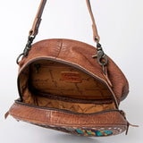 American Darling ADBG839D Canteen Hand Tooled Saddle Blanket Genuine Leather Women Bag Western Handbag Purse