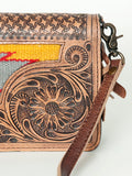 American Darling Cross Body Hand Tooled Saddle Blanket Genuine Leather Western Women Bag Handbag Purse | Crossbody for Cute