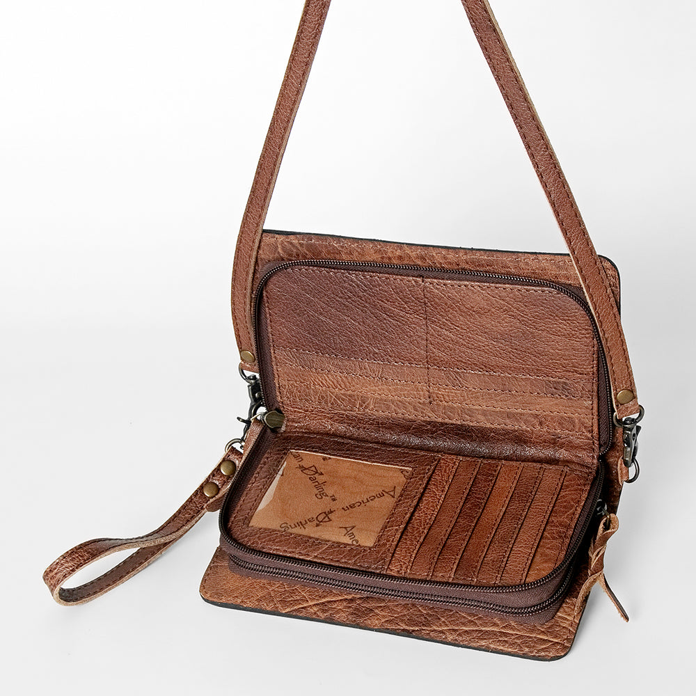 American Darling Cross Body Hand Tooled Saddle Blanket Genuine Leather Western Women Bag Handbag Purse | Crossbody for Cute