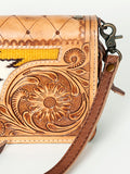American Darling Cross Body Hand Tooled Saddle Blanket Genuine Leather Western Women Bag Handbag Purse | Crossbody for Cute
