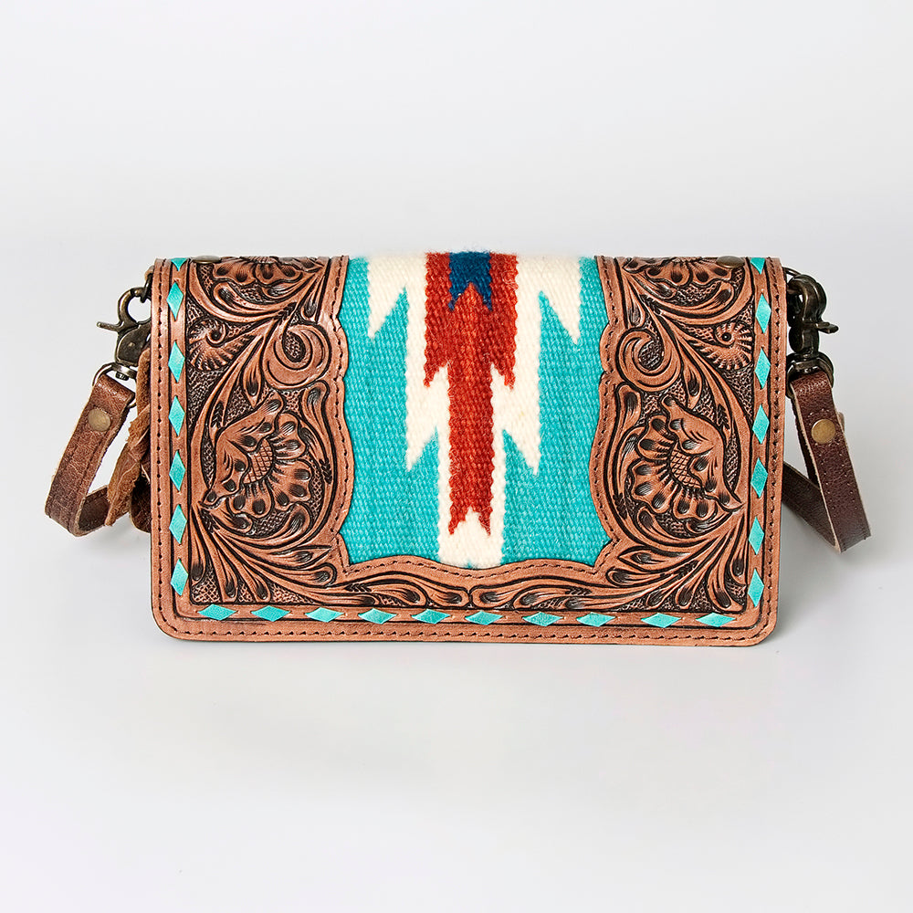 American Darling Cross Body Hand Tooled Saddle Blanket Genuine Leather Western Women Bag Handbag Purse | Crossbody for Cute