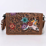 American Darling Cross Body Hand Tooled Saddle Blanket Genuine Leather Western Women Bag Handbag Purse | Crossbody for Cute