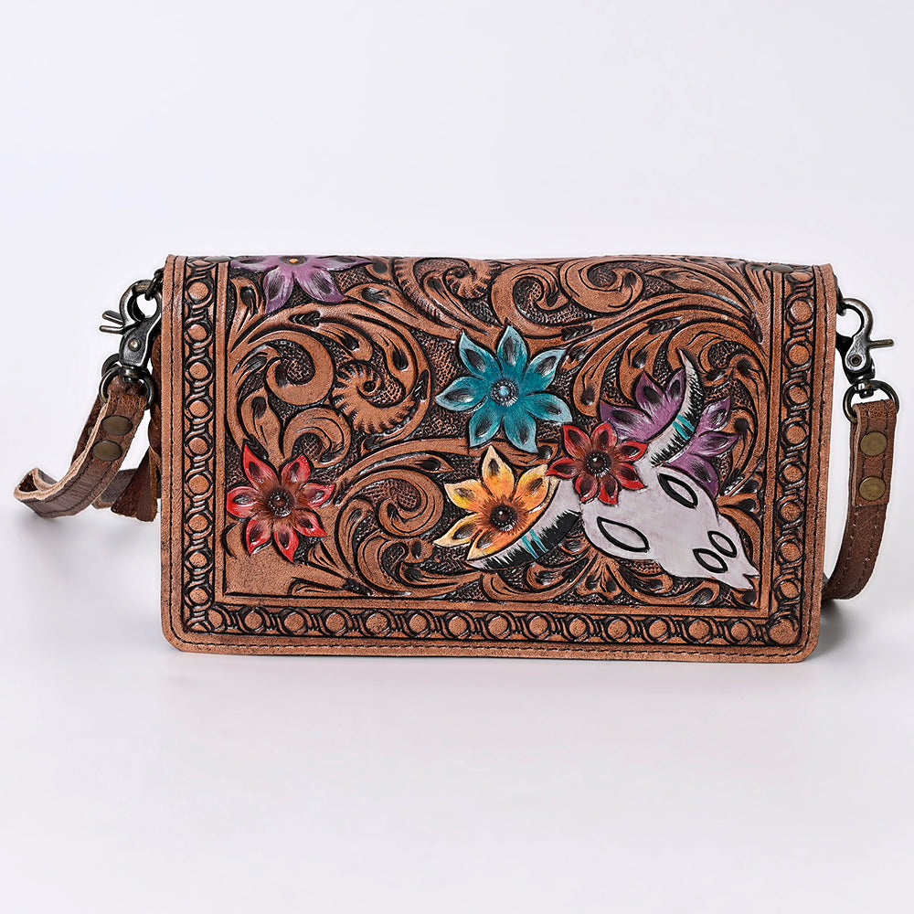 American Darling Cross Body Hand Tooled Saddle Blanket Genuine Leather Western Women Bag Handbag Purse | Crossbody for Cute