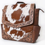 American Darling Backpack Hand Tooled Hair On Genuine Leather Western Women Bag Handbag Purse | for Laptop School