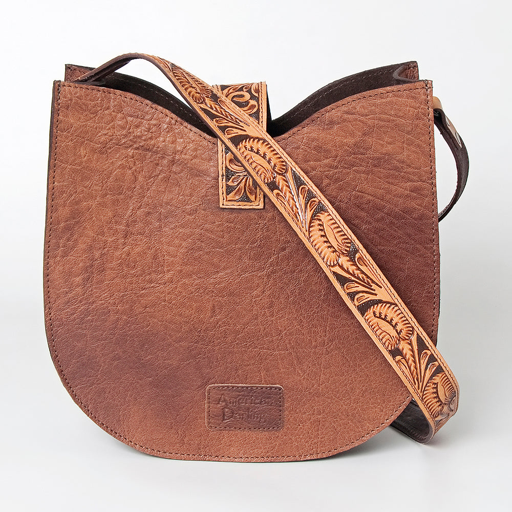 American Darling Cross Body Hand Tooled Hair on-Genuine Leather Western Women Bag Handbag Purse | Crossbody for Cute