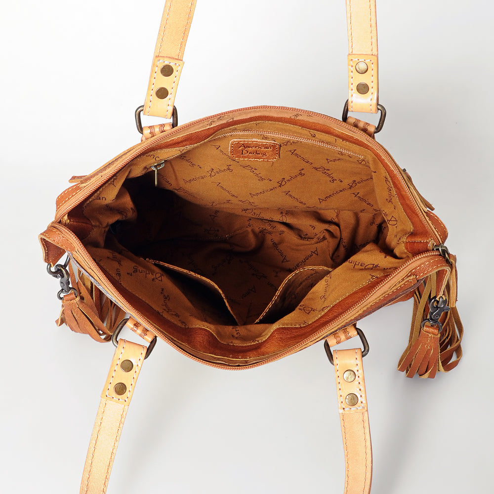 American Darling Tote Hand Tooled Saddle Blanket Genuine Leather Western Women Bag Handbag Purse | Travel Bags College Casual