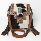 American Darling Cross Body Hand Tooled Hair-On Genuine Leather Western Women Bag Handbag Purse | for Cute