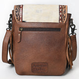 American Darling Cross Body Hand Tooled Hair-On Genuine Leather Western Women Bag Handbag Purse | for Cute