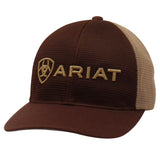 Ariat Snapback Emb Logo Khaki Brown Hats Cap