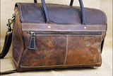 15”W x 10”H x 8”D Leather Duffle Bag 15 Inches