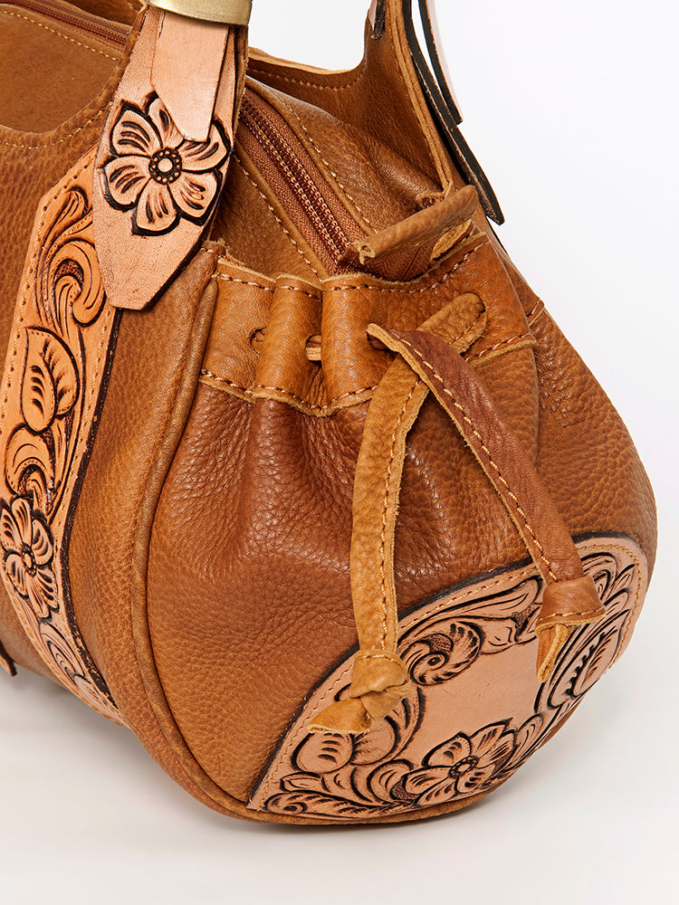American Darling Hobo Hand Tooled Genuine Leather Western Women Bag | Handbag Purse Bags for Cute
